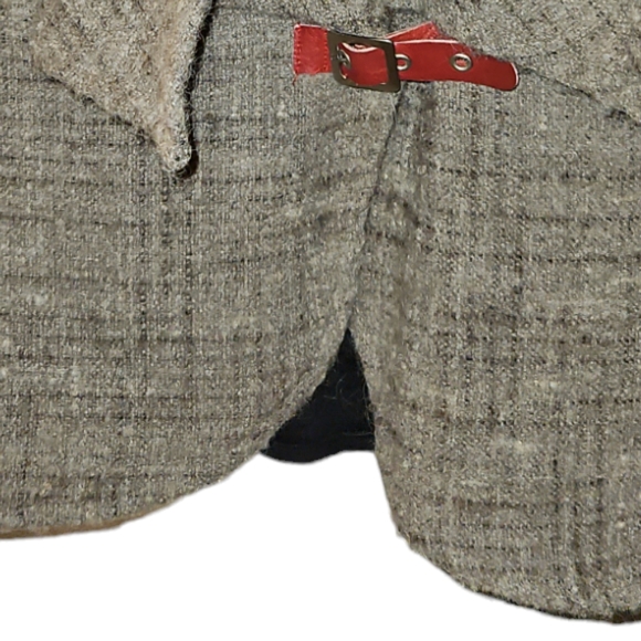 Alembika Unique Colorblock Cardigan With Red Buckle - Picture 10 of 10